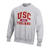 USC Trojans Unisex Hather Gray Reverse Weave Sweatshirt